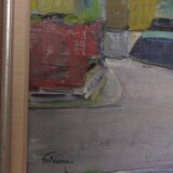 Original Swedish oil on canvas – “Church” by Stig Gilborne – vintage & framed – 67 × 52 cm (26.4" × 20.5")