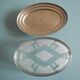 antique oval glass box, Art Deco style, French glass box