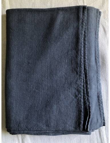 Old Harvest Tablecloth in Pure Hemp Dyed Dense Grey