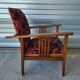 Authentic old vintage reclining relax armchair in very good condition