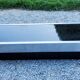 Coffee table in brushed steel and black tinted glass from the 70s