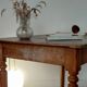 Mahogany side table with turned legs, antique, 19th century.