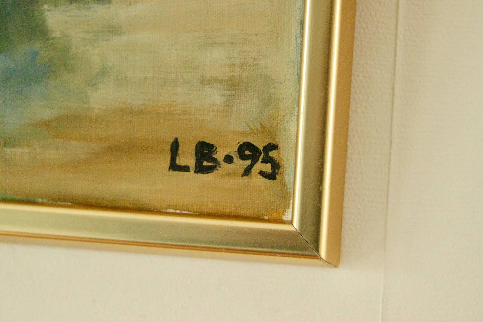 Mid-20th century original still life oil on canvas – apples