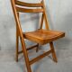 2x vintage wooden folding chairs – beech