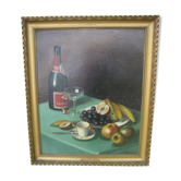 Anciènne peinture nature morte aux fruits