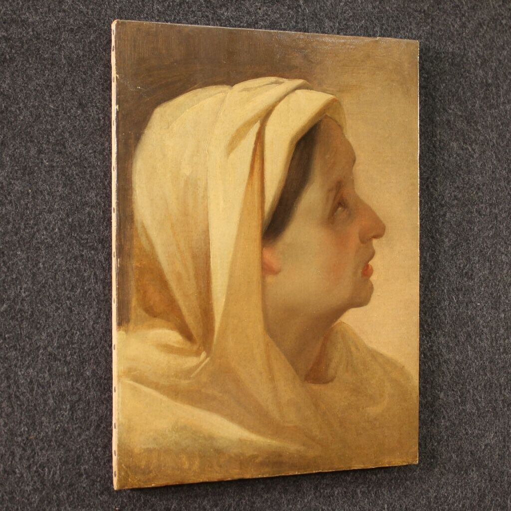 Oil painting on paper from the 19th century