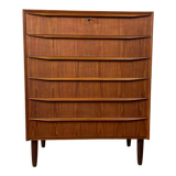Scandinavian chest of drawers 6 drawers vintage teak, 60s