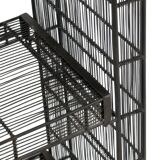 Vintage sculptural metal wire shelving and display table set