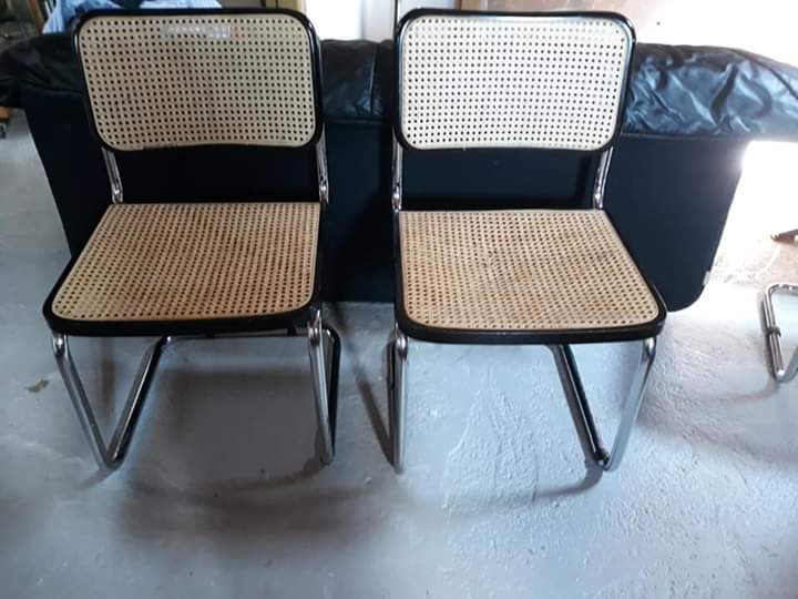 Paire de chaises B32 cesca par Marcel Breuer made in Italy