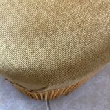 Pouf crapaud velours jaune d’or