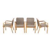 Model 45 Lounge Chairs by Alvar Aalto for Artek, 1970s, Set of 4