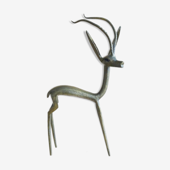 Brass antelope 1950s, gazelle, animal figure