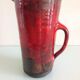 Pitcher in glazed red ceramic / vintag 60s-70s