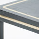 Black wood painted and brass art deco coffee table  circa 1940