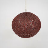 Vintage pendant light in brown rope, The Netherlands 1960's