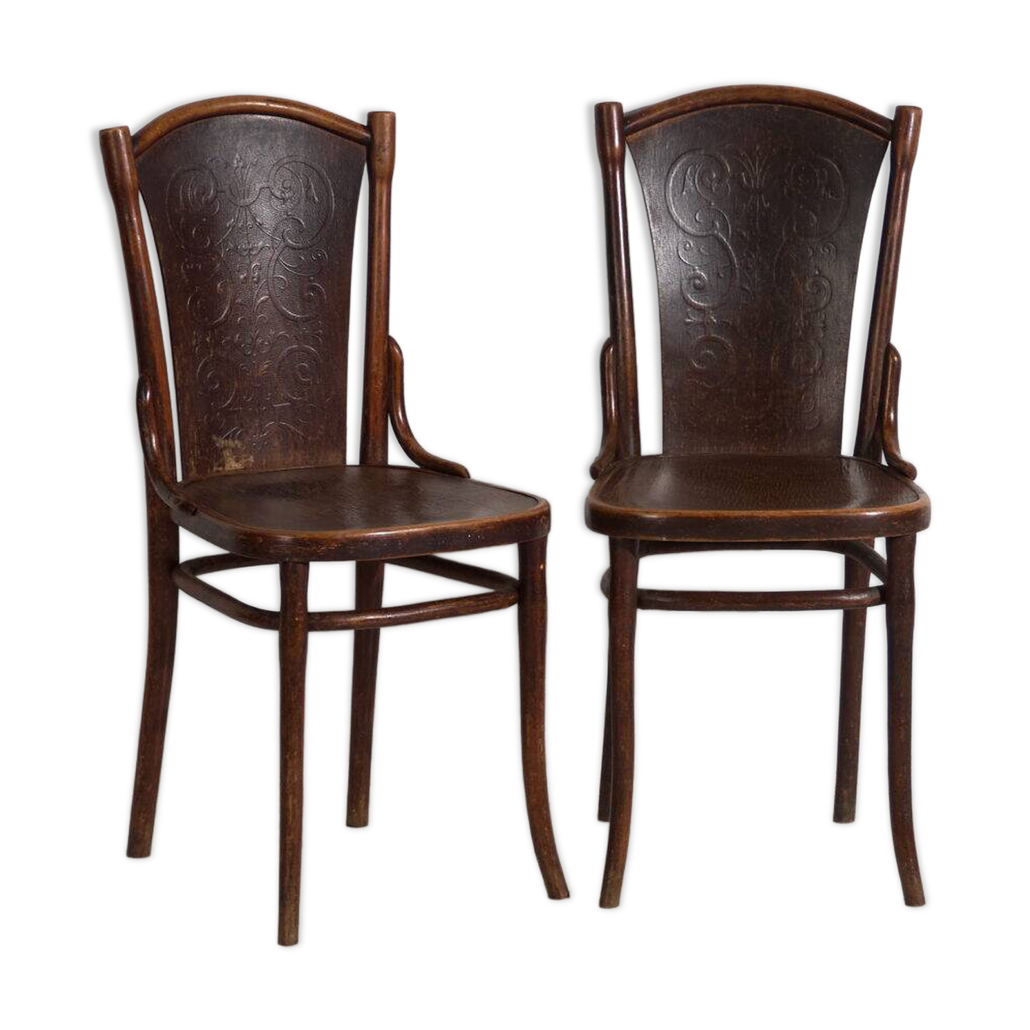 Set of 2 antique bentwood chairs by Thonet – Central Europe, circa 1900-1920