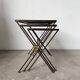 Adnet 1950s nesting tables trio