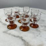 Set of 8 blown glass shooters