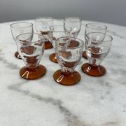 Lot de 8 shooters en verre soufflé