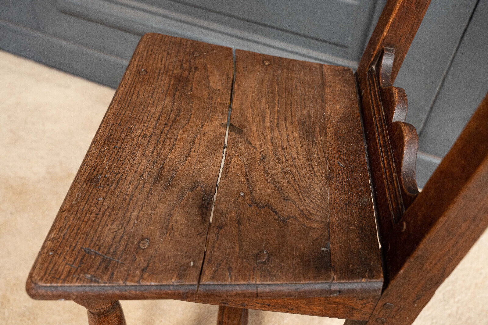 Pair of Lorraine chairs in oak late seventeenth early eighteenth