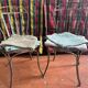 Chaise de jardin en fer peint XIXe