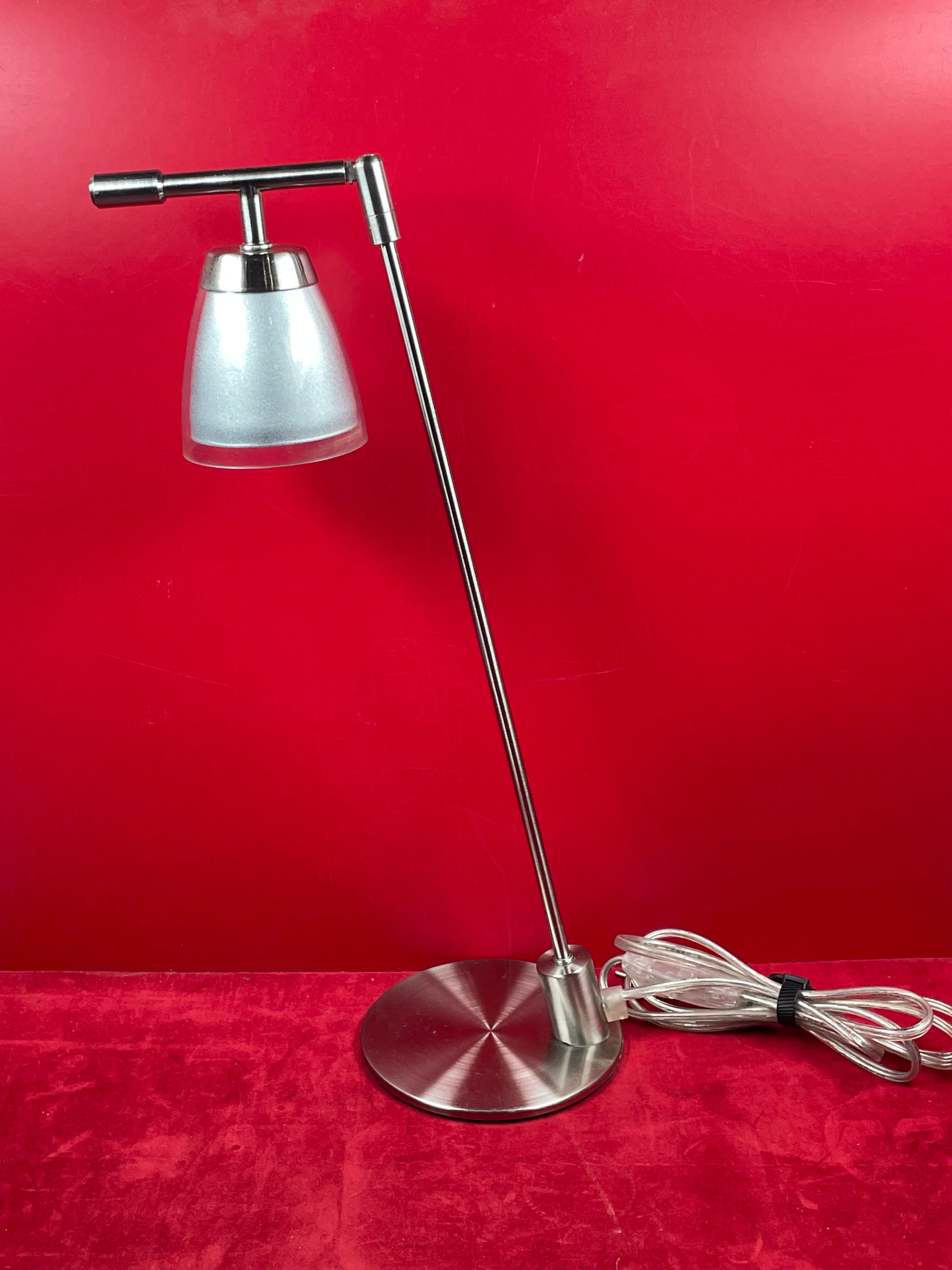 Articulated lamp design brushed steel Aluminor, office, loft, garage, workshop
