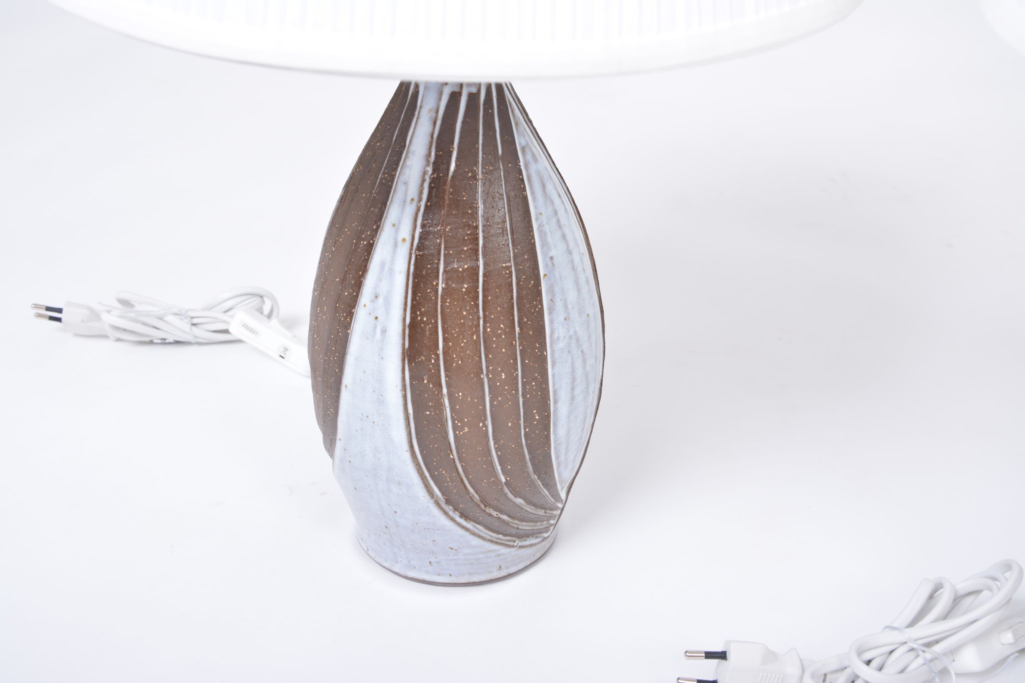 Paire de lampes de table en céramique danoises du milieu du siècle par Michael Andersen
