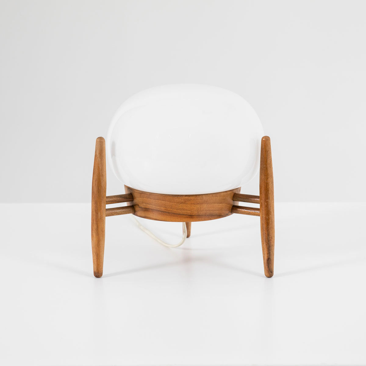 Wood and glass table lamp by Uluv