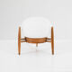 Wood and glass table lamp by Uluv