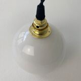 Lot 3 old hanging lamps in vintage opaline 10 cm