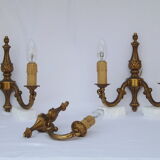 Set of 3 bronze gold appliques style Louis XVI end 19th