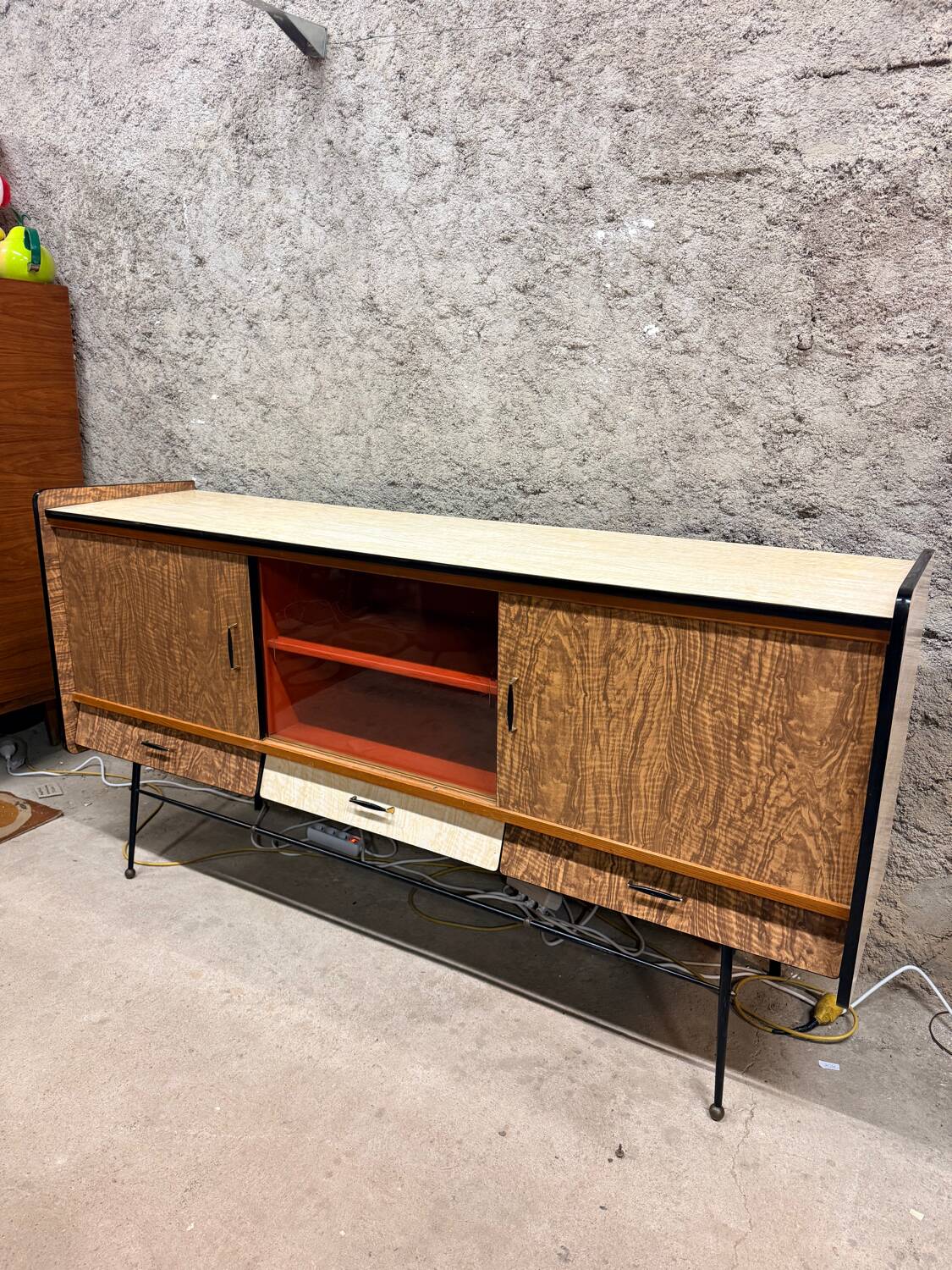 Vintage Formica sideboard from the 1960s/70s, Scandinavian Midcentury modern