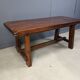 Solid wood brutalist dining table, 1960s