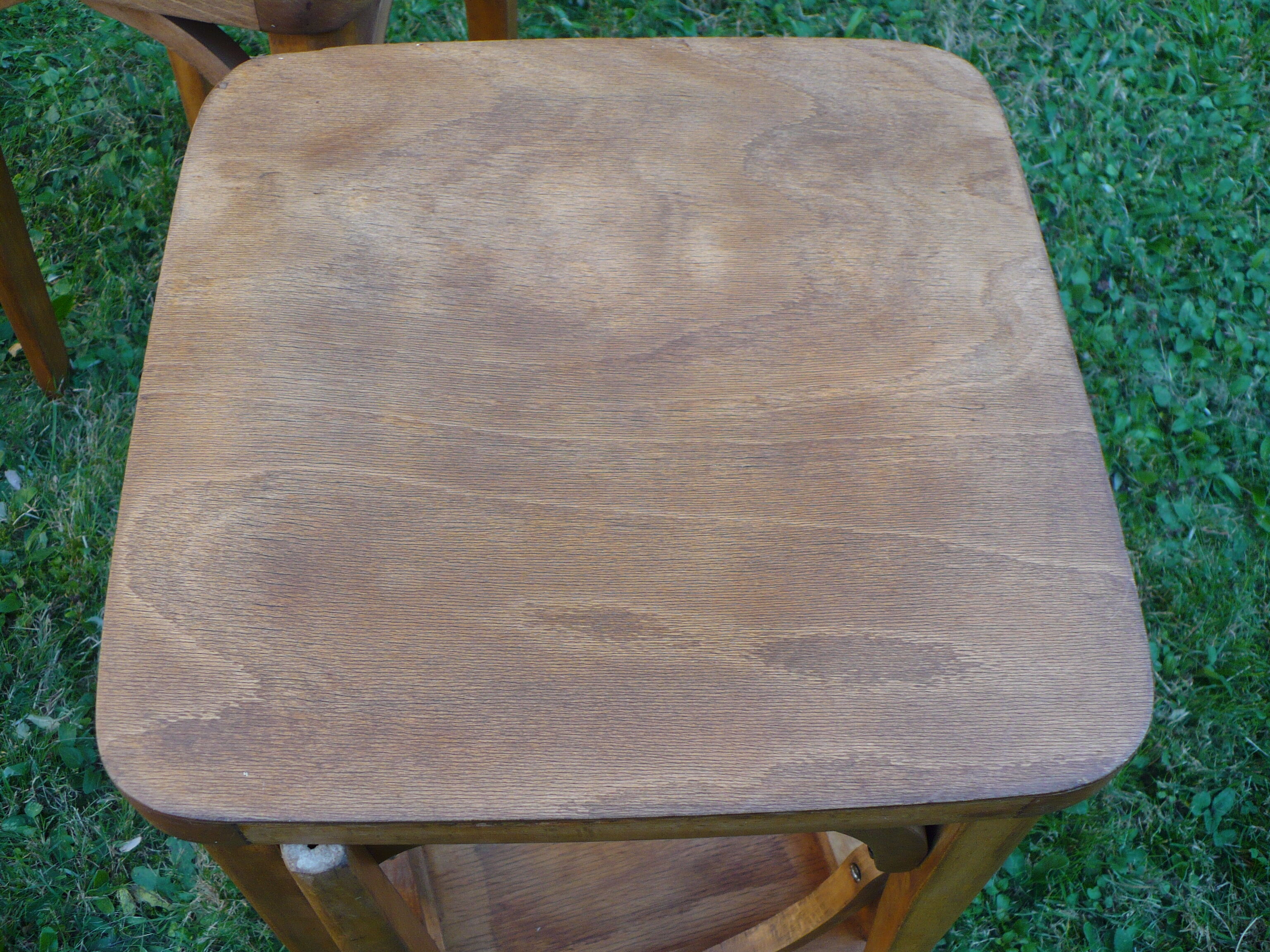 Set of 4 wooden stools