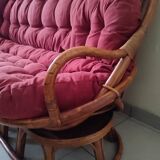 3 seater rattan sofa
