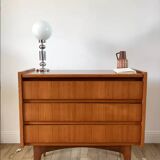 Scandinavian teak dressing table chest of drawers, Danish design, 1960s