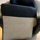 Club armchair in black leather
