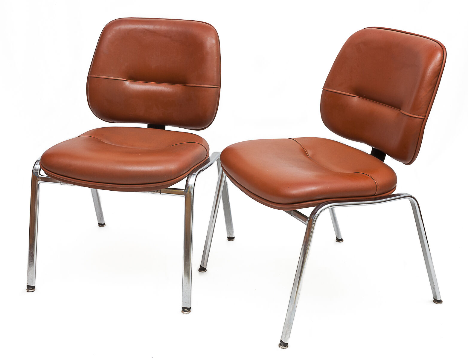 Pair of leather armchairs