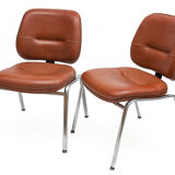 Pair of leather armchairs