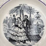 Set of 2 talking plates in Choisy-le-Roi porcelain