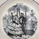 Set of 2 talking plates in Choisy-le-Roi porcelain