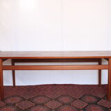 Scandinavian coffee table in teak and Briare enamels, vintage branded Bovirke