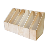 Suite of 6 magazine holders/wooden filing cabinets
