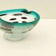 Murano glass catchall with silver inlays, Italy 1960.