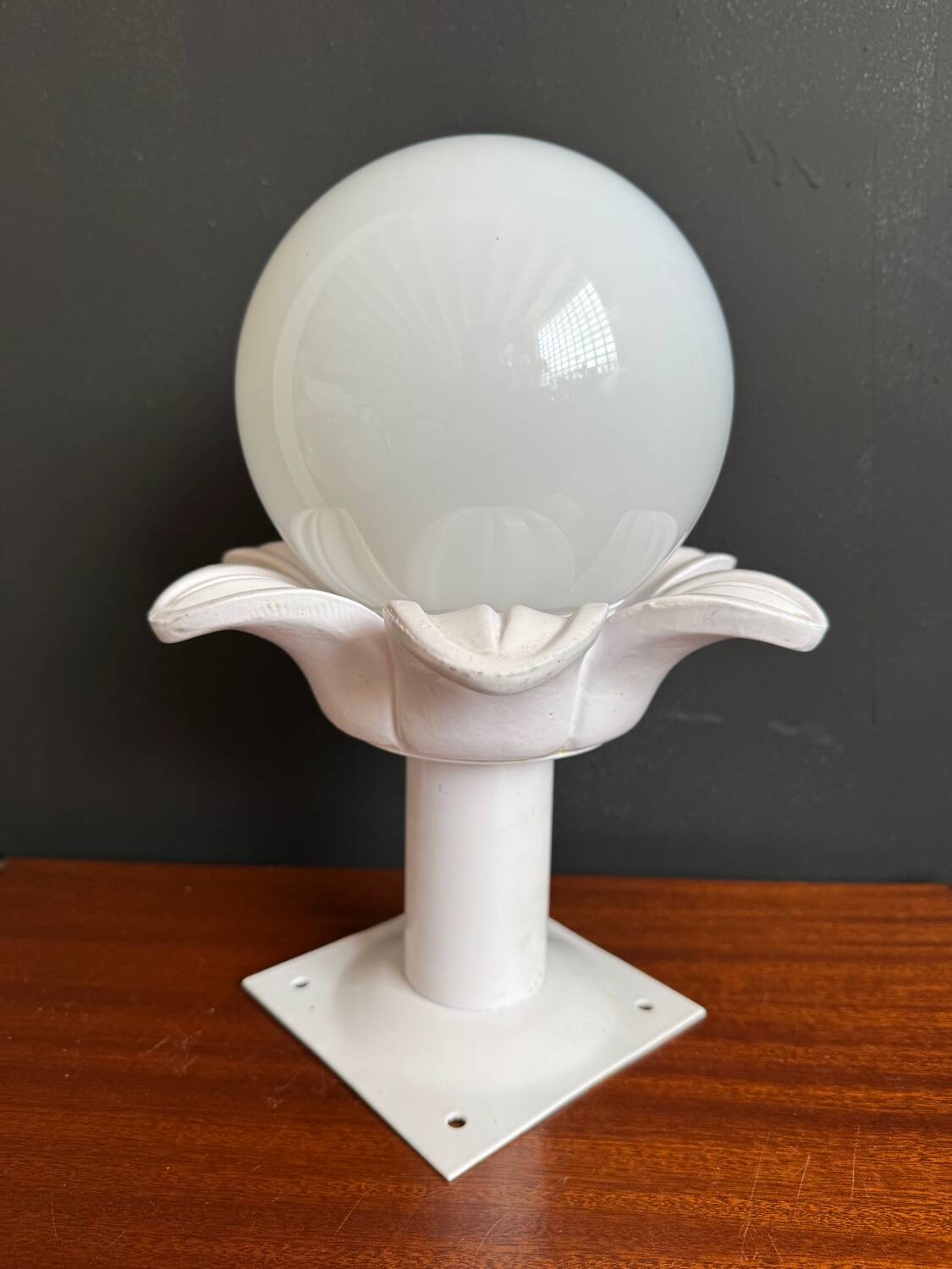 Opaline palm tree ceiling light from the 1980s.