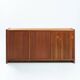 Danish teak Dyrlund credenza with visible joints, drawers and doors