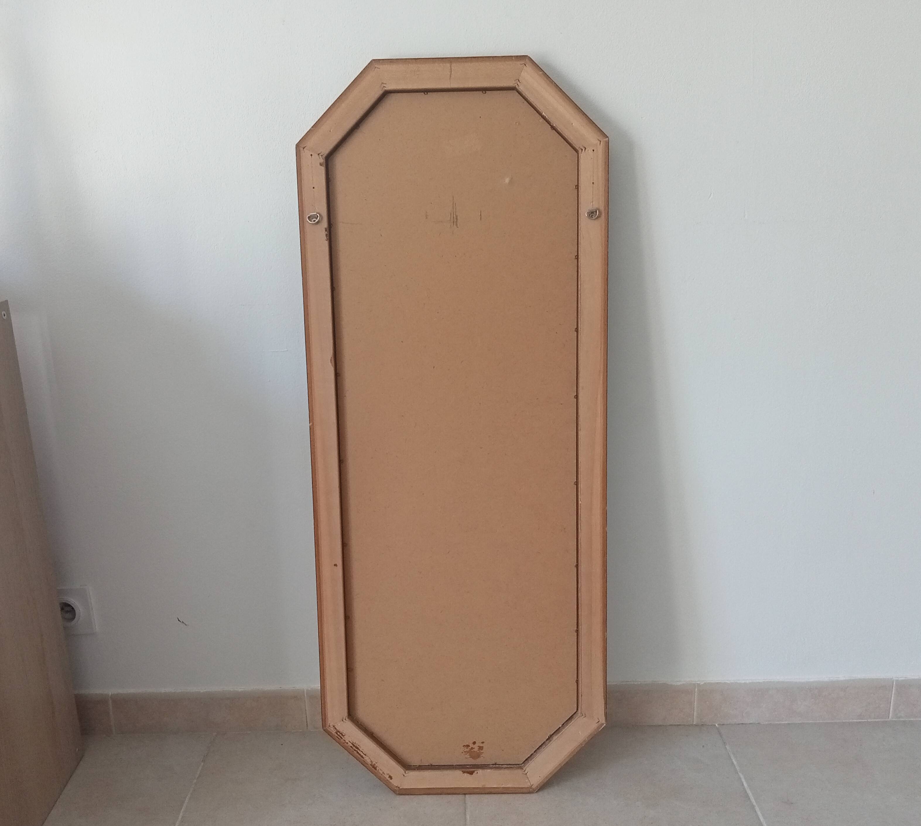 Miroir octogonale vintage biseauté années 70/80