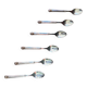 6 small silver-plated metal spoons, Vuillermet silversmiths, Art Deco, 1930