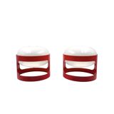 Joe Colombo, space age set of 2 mod. KD27 table lamps, Kartell Italy 1970s