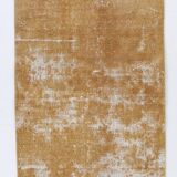 Turkish Traditional Mustard Vintage Area Rug, 108x211Cm